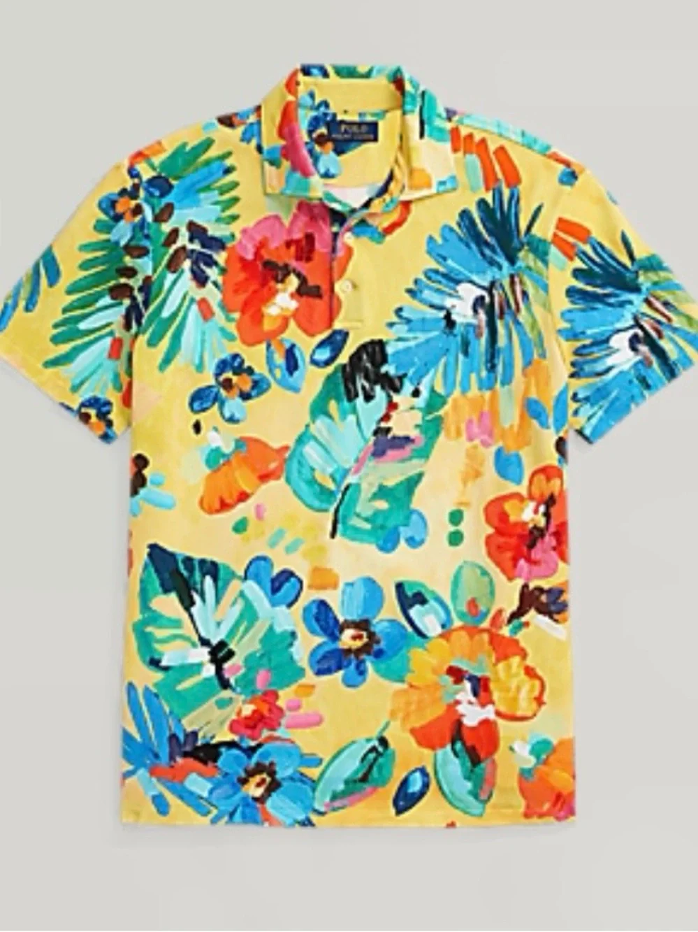 Ralph Lauren Classic Fit Floral Mesh Polo Shirt